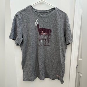 Life is Good Men’s Gray Graphic Smoke Show T-Shirt Size M